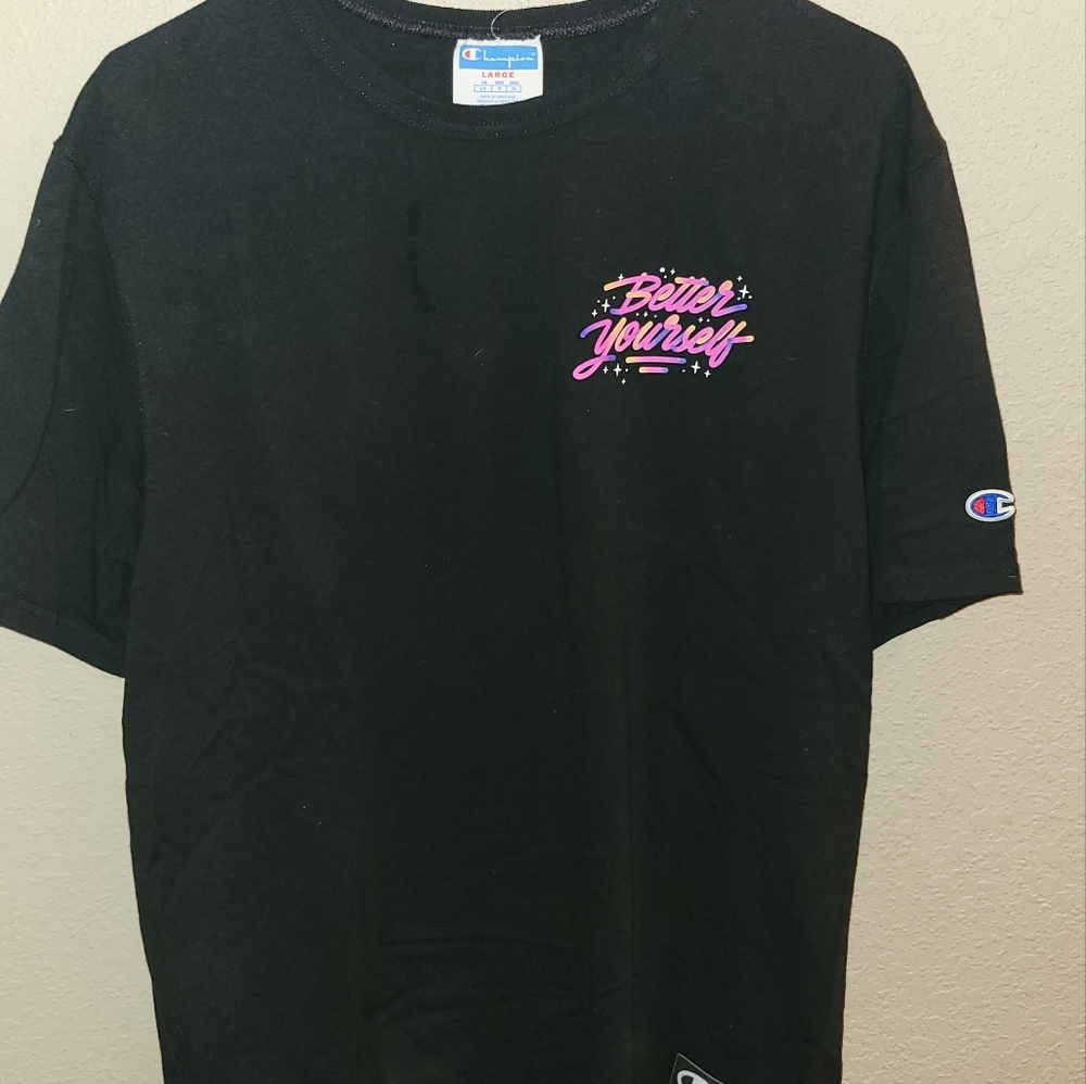Champion Black Graphic T-Shirt for Men